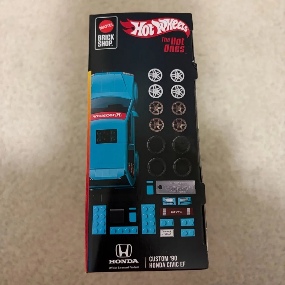 Mattel Brick Shop Hot Wheels Custom 90 Honda Civic Building Set NEW SEALED - Picture 3 of 6